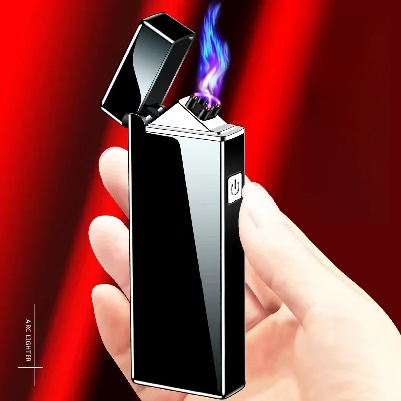 Accessories For Vaping - Nowa elektroniczna, wiatroszczelna, podwójnym łukiem zapalniczka